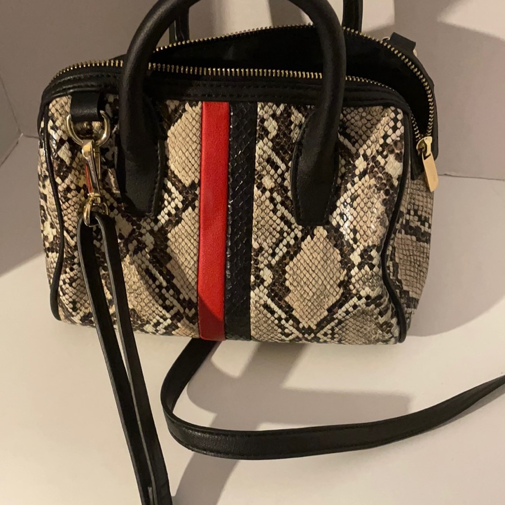 Express cross body snake skin purse